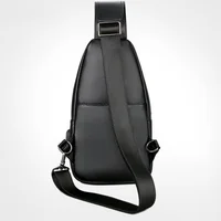 Sac à Bandoulière de Grande Capacité en Cuir PU pour Homme, Accessoire de Marque, avec Wild USB, à la Mode, de Haute Qualité 3