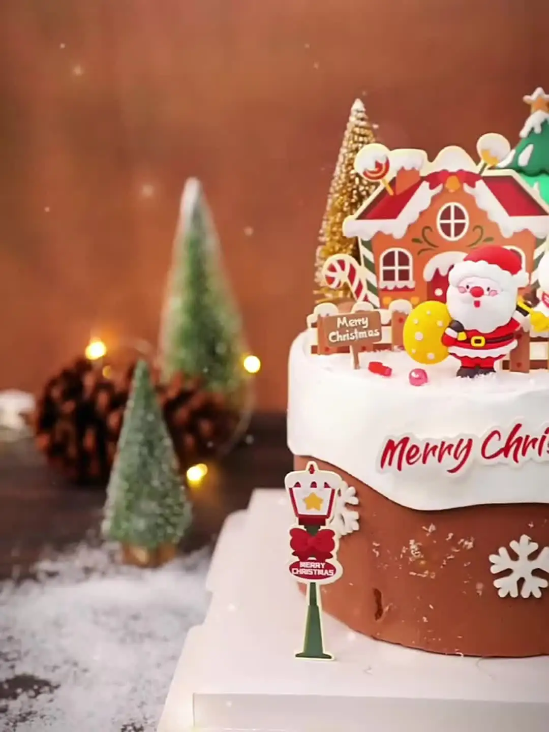 Lot De 3 Gâteaux/pains Factices Pour Déco De Noël - Jouet Dessert Artificiel