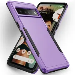 Heavy Duty Shockproof Anti - Scratch Rugged Protective Case with Full Cover - Pixel 7pro (Purple)