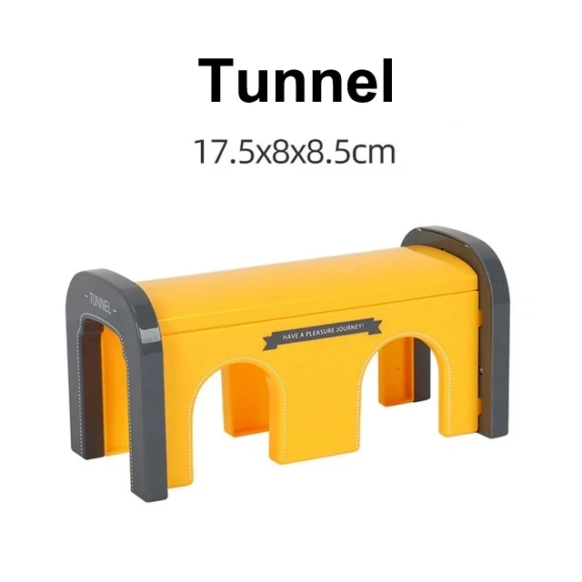 Wooden Railway Track Accessories Set with Bridge and Tunnel