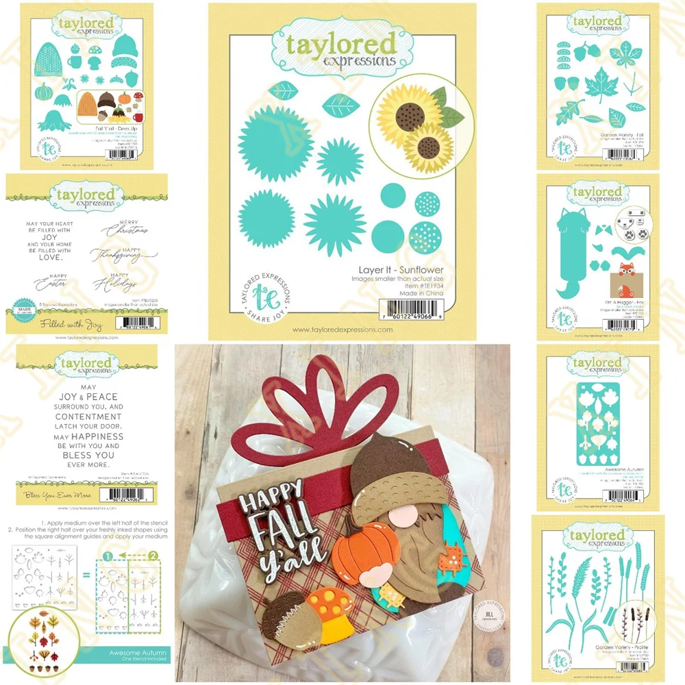 

Autumn Sunflower Prairie 2023 New Metal Cutting Dies Stamps Stencil for Scrapbook Diary Decoration Embossing Template Handmade