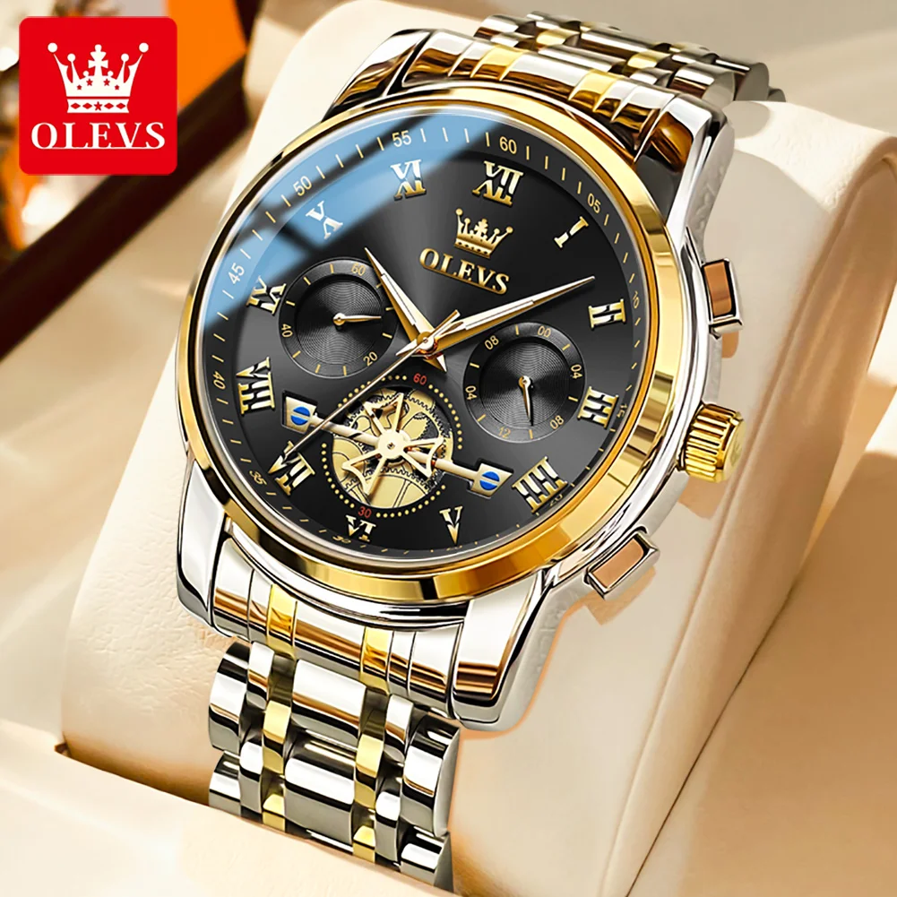

OLEVS Top Brand Men Watches Classic Roman Scale Dial Luxury Wrist Watch for Man Original Quartz Waterproof Luminous Male reloj