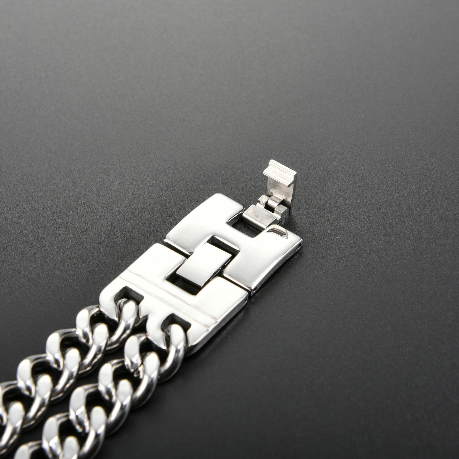 Bracciale Creativo Da Uomo, Bracciale Alla Moda Punk In Acciaio - Foto 12