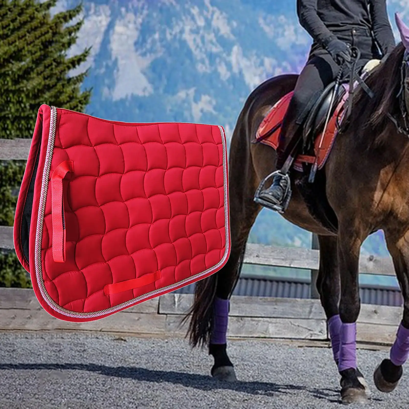 Horse Riding Saddle Pad Breathable Seat Cushion Anti-Slip Saddle Cushion Soft