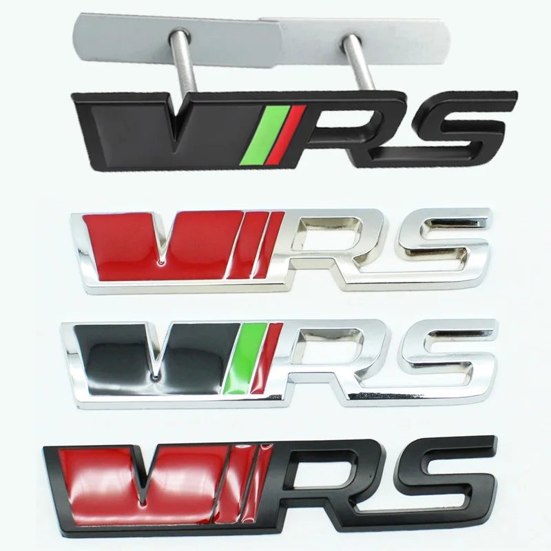 

3D Metal Car Front Hood Grille Emblem Badge Stickers For Skoda VRS Logo Octavia Kamiq Kodiaq Karoq Superb Fabia Rapid Favorit