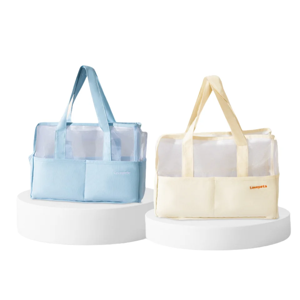 소형 중형 고양이 강아지 캐리어, 부드러운 측면 메쉬 천, 통기성 접이식 여행 가방, 어깨 애완 동물 가방, 최대 8kg 