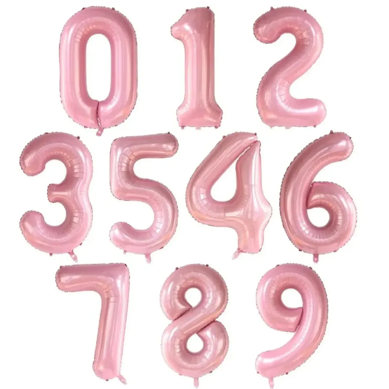 40 Zoll rosa Zahlenfolienballon 1 2 3 4 5 6 7 8 9 Jahre digitale Globos Kindergeburtstag Party Dekoration Babyparty Spielzeug Kinder