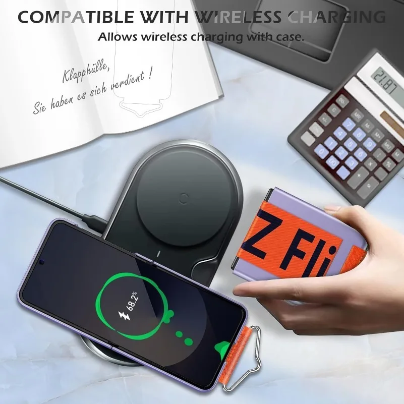 Sleek Shockproof Strap Case with Ring Holder for Samsung Galaxy Z Flip Series