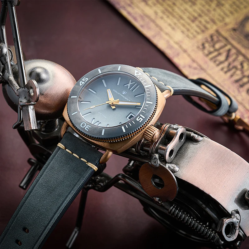 Aquatrident New Men's Bronze Mechanical Watch 200M Waterproof Movement NH35 SapphireCrystal Swiss Luminous mensautomatic watches 4