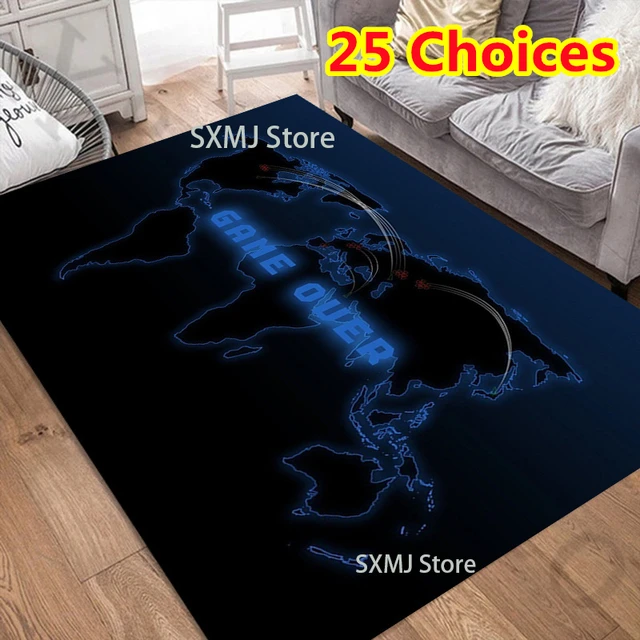 Alfombra Gamer para sala de juegos, tapete de baño para dormitorio, sala de  estar y pasillo - AliExpress