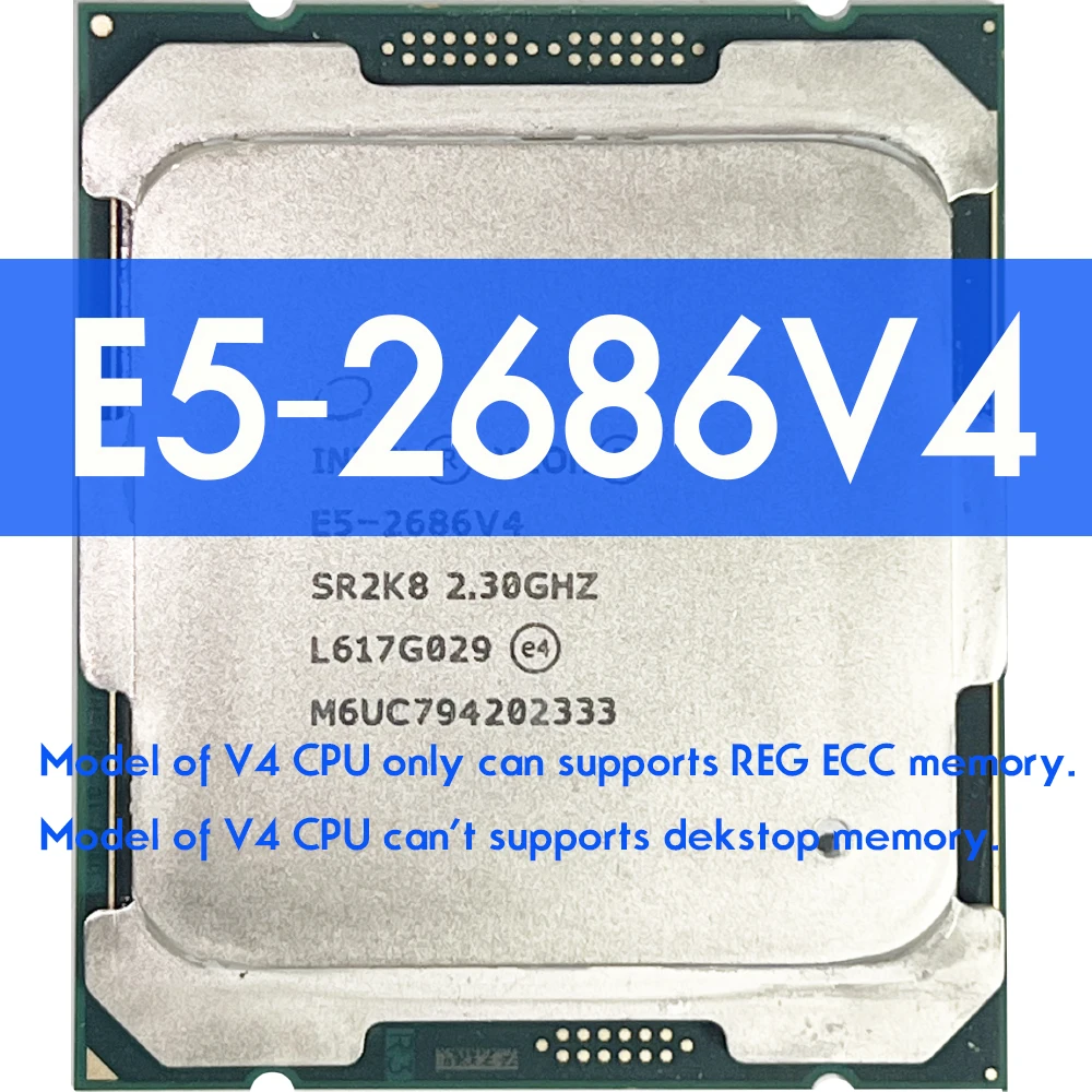 Processador Xeon E5 2686 V4, Kit para Placa-Mãe, SR2K8, 2,3 GHz, 18 ...