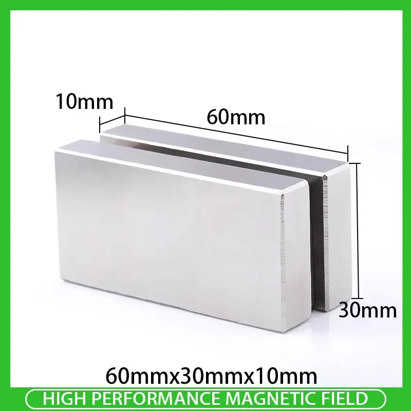 

60x30x10mm block Powerful N35 Magnets 60mm x 30mm x 10mm Super Sheet Permanent Magnetic 60*30*10mm