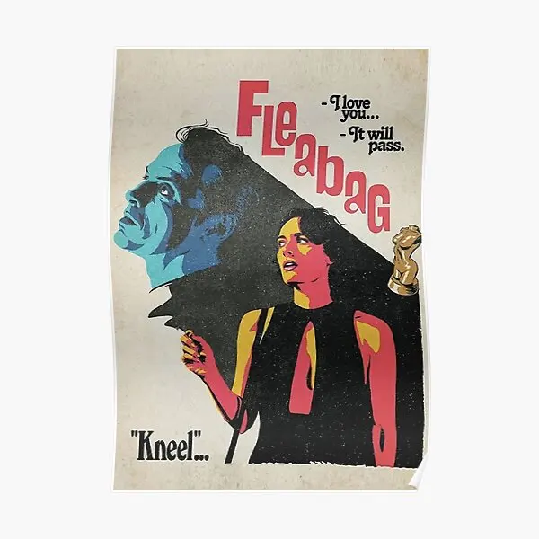 

Постер на стену Fleabag, смешная ВИНТАЖНАЯ фотография на обеих коленях, домашняя роспись, современное художественное оформление без рамки