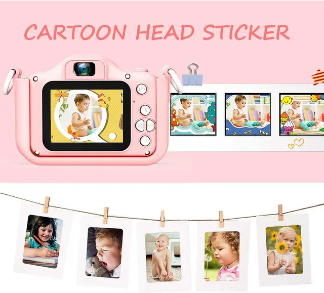 Kids Selfie Digital Camera Birthday Toy Gift with 1080P Video 32GB Card For 3-12 Year old Child Gift 5