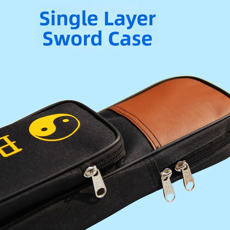Thiened Canvas Sword Bag Double Layer Zipper Waterproof Ox Cloth Tai Chi Sword Case Single Layer Martial Arts Accories