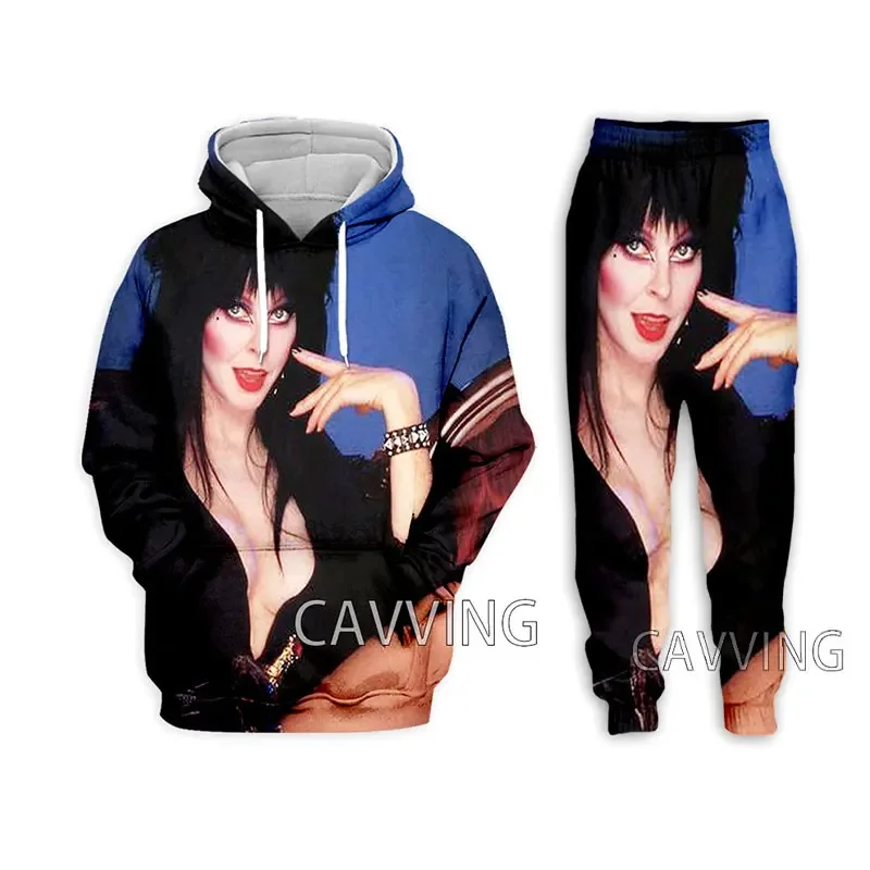

Новые модные женские/мужские 3D принты E-Elvira хозяйка толстовки с капюшоном + брюки костюм одежда комплект из двух предметов U02