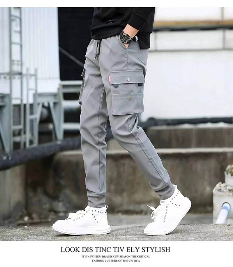 Trendy Solid Color Pants Multi Flap Pocket Men S Cargo Pants Loose Casual Outdoor Pants Men.jpg Trendy Solid Color Pants Multi Flap Pocket Men S Cargo Pants Loose Casual Outdoor Pants Men.jpg