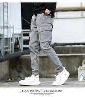 Trendy Solid Color Pants Multi Flap Pocket Men S Cargo Pants Loose Casual Outdoor Pants Men.jpg