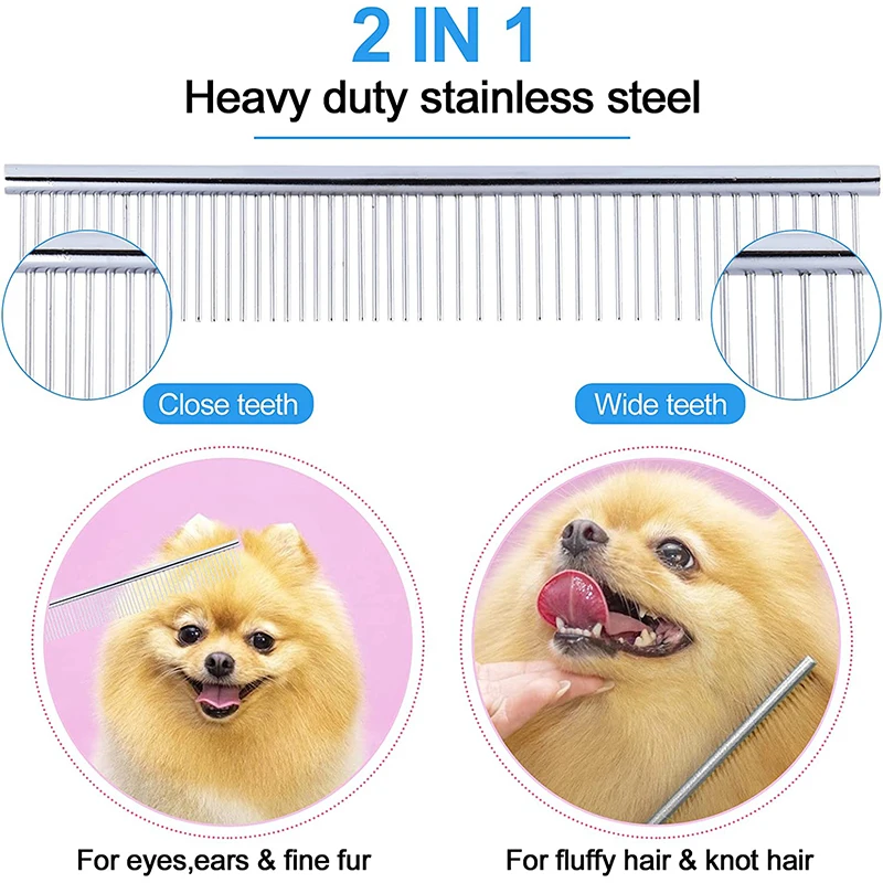 Dog Grooming Scissors Round Head Professional Stainless Steel Pet Shears Animal Cutting Portable Kit