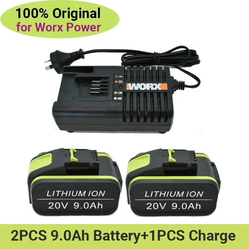 

NEW 20V9000mAh Lithium Rechargeable Replacement Battery for Worx Power Tools WA3551 WA3553 WX390 WX176 WX178 WX386 WX678+Charger