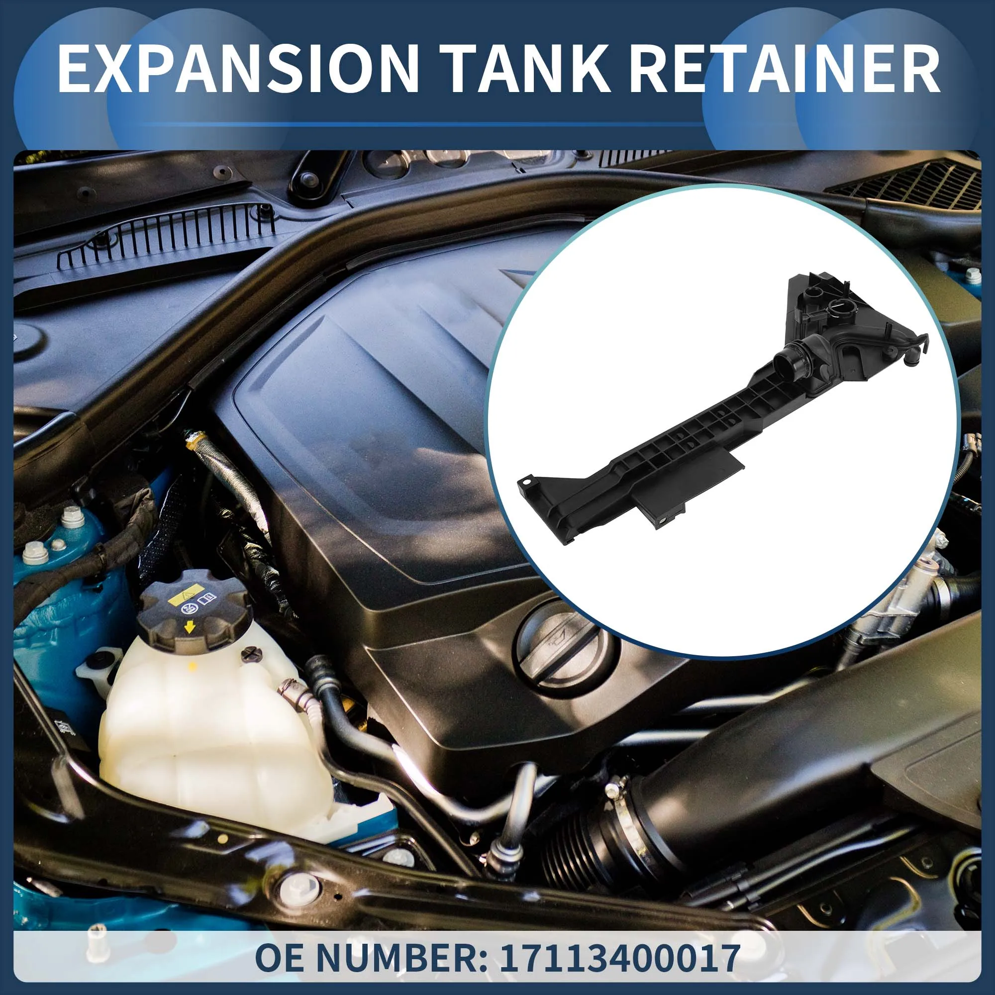 UXCELL 자동 변속기 라디에이터 냉각수 탱크 장착 플레이트, BMW X3 2004-2010 L6 2.5L 3.0L용 저장소 병 브래킷