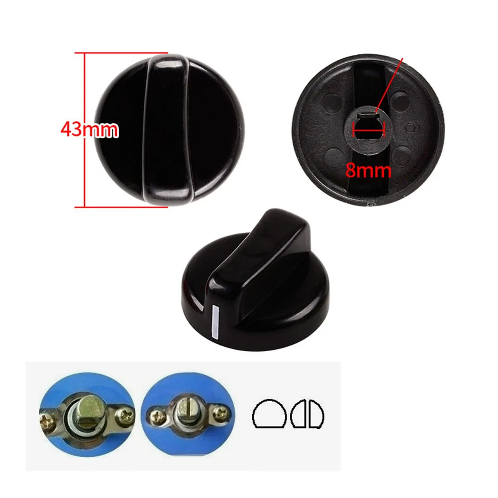 Description Picture 2 of item5PCS Black Gas Stove Knobs Cooker Oven Control Switch Gas Cooker Accessories Assembly Button Stove Repair Accessories