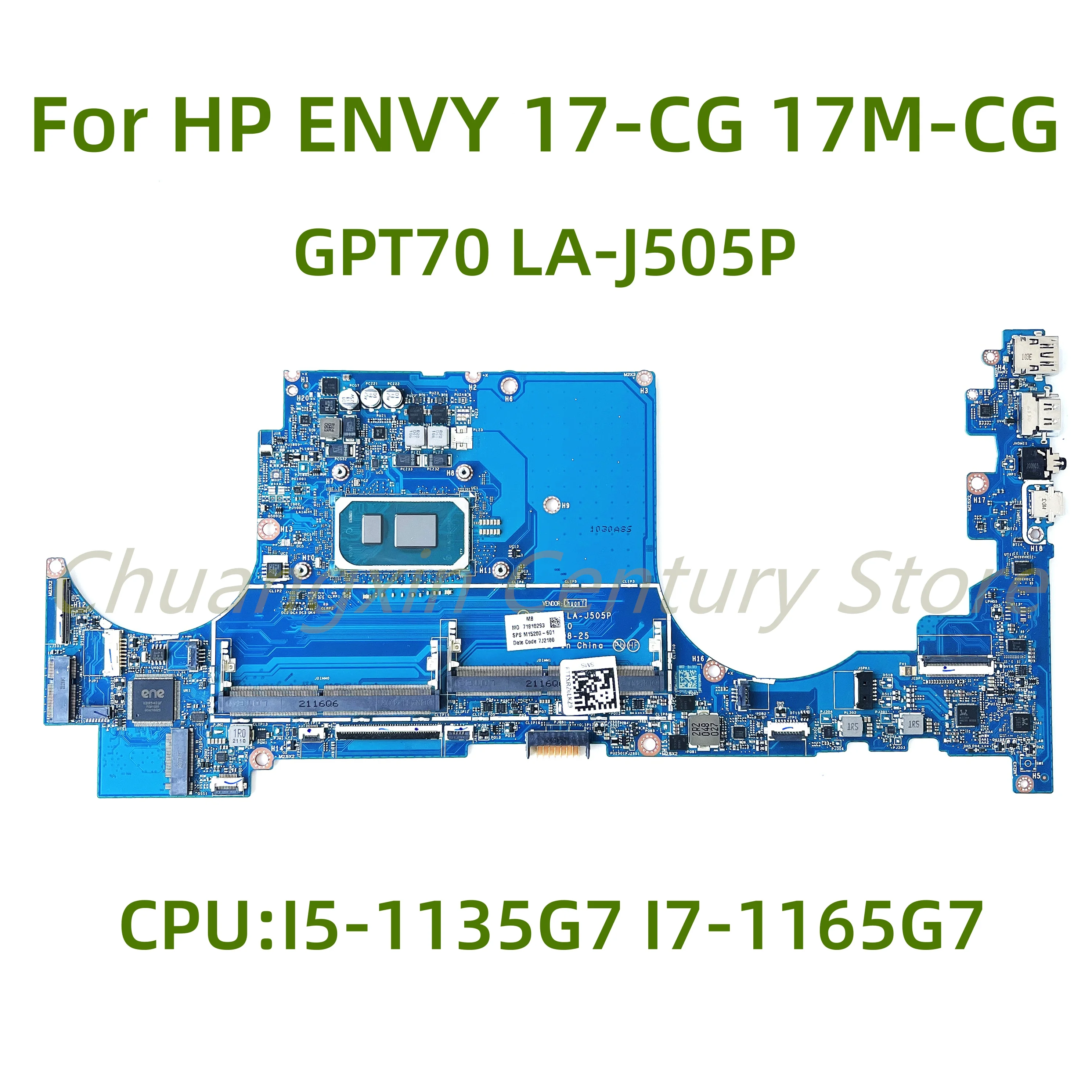 

Подходит для ноутбука HP ENVY 17-CG 17M-CG, материнская плата для компьютера GPT70, телефон с процессором: Φ 100% протестирован полностью