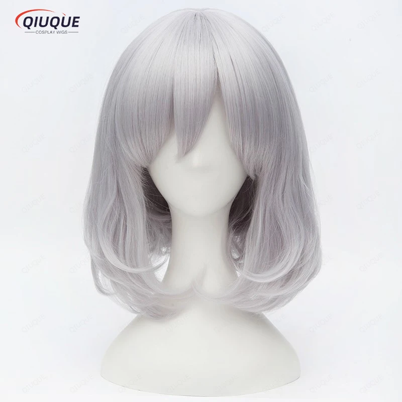 Howl's Moving Castle Sophie Hatter Short Silvery White Bob Heat Resistant Synthetic Hair Cosplay Costume Wig + Cap