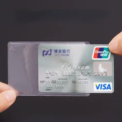 Set of 10 Waterproof Transparent Card Holders for ID, Passport, and Credit Cards (Glossy)