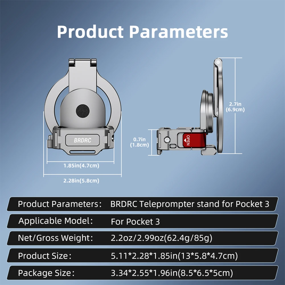 Magnetic Adapter Frame for DJI Osmo Pocket 3 Camera Expansion Bracket Magnetic Mount Stand Vlgo Video Shooting Accessorises