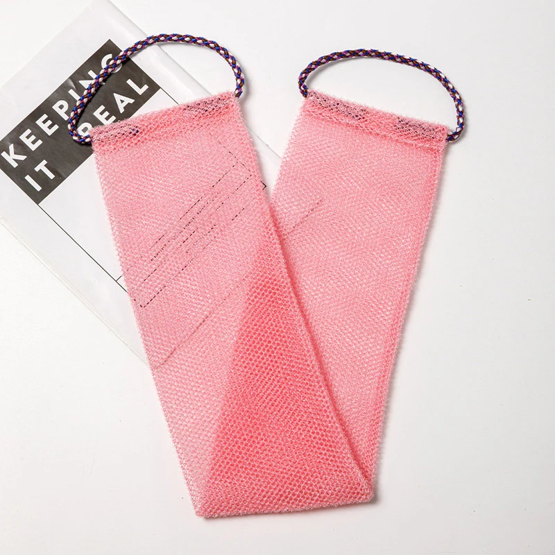 Afrika Net banyo süngeri, 14x77cm afrika Net uzun banyo Net sünger peeling duş vücut kesesi geri Scrubber cilt pürüzsüz