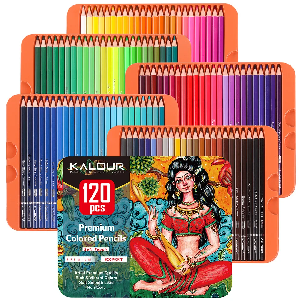  160 lápices de colores profesionales, juego de lápices de  artista para libros de colorear, de la serie suave de artistas premium, con  colores vibrantes para bocetos, sombreado y colorear, en caja