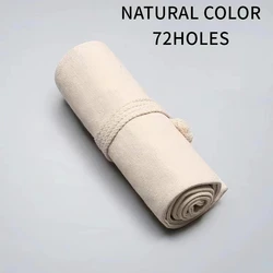 Canvas Pencil Case - Vibrant and Minimalistic Design for Artists, Students, and Office Use (72 Holes)