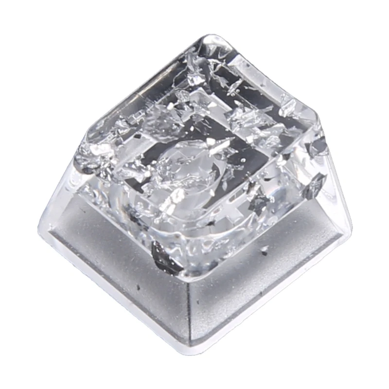 

Resin Keycaps OEM For Mechanical Keyboard Transparent Silver Foil for Key Gaming Keyc Drop Shipping