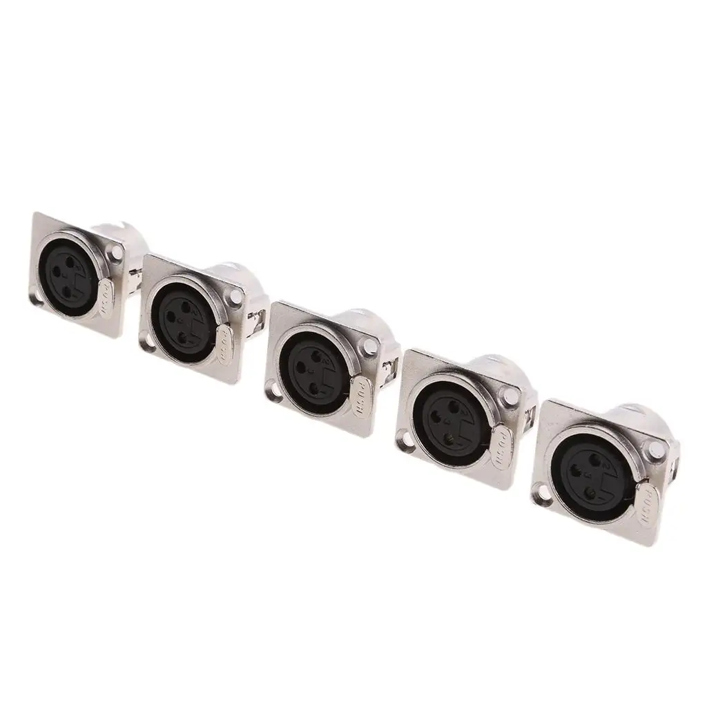 마이크에 적합한 5 X XLR 3핀 플레이트 장착 소켓 소켓,