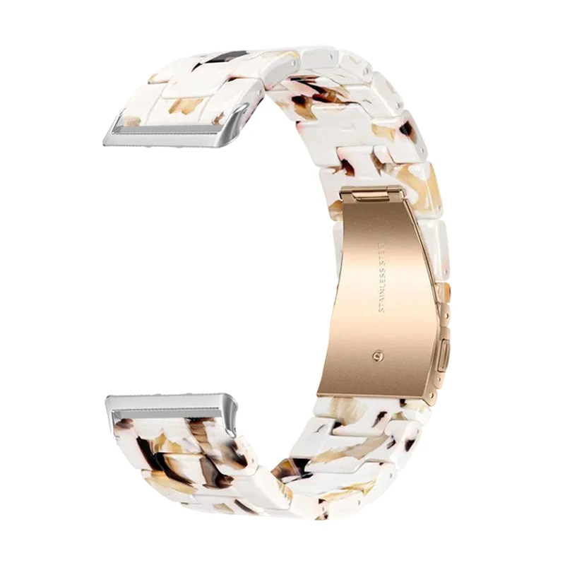 Elegant Resin Strap Bracelet for Men & Women - Quick Release Design for Fitness Trackers
