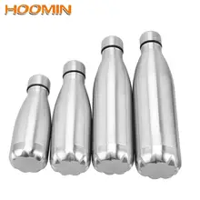 Outdoor Travel Sports Drink Bottles 350ML 500ML 750ML 1000ML Single Wall Water Bottle Hot Cold Water Cola Bottle Stainless Steel
