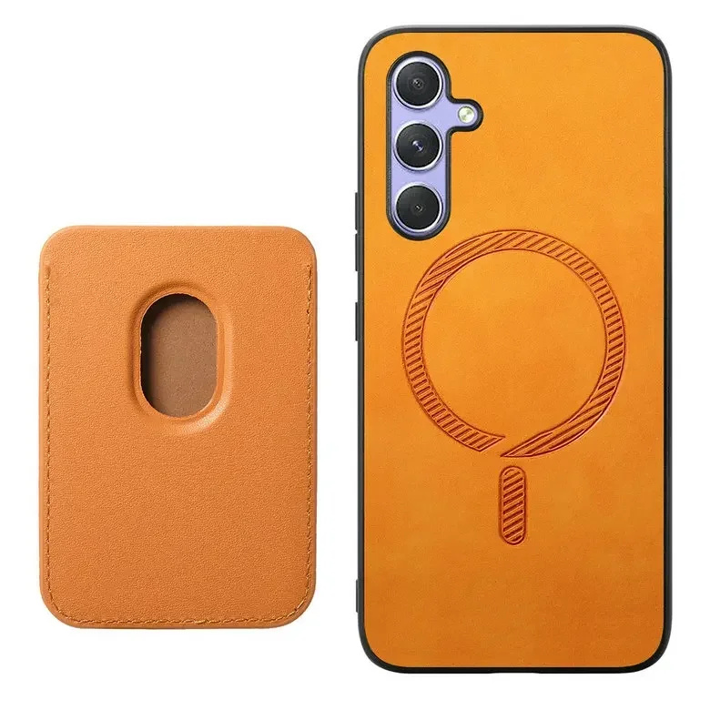 Leather Wallet Case with Wireless Charging
