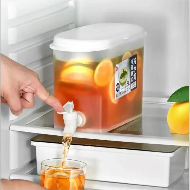 thumbnail image 2 of 3.5L Cold Kettle With Faucet - Refrigerator Drink Dispenser For Lemonade & Tea 2 of 13