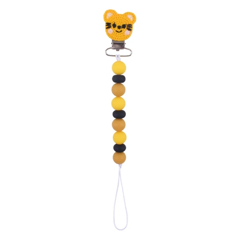 

Cute Silicone Bead Pacifier Clips Holder Newborn Soother Chains for Baby Teether Teething Chain Shower Gift