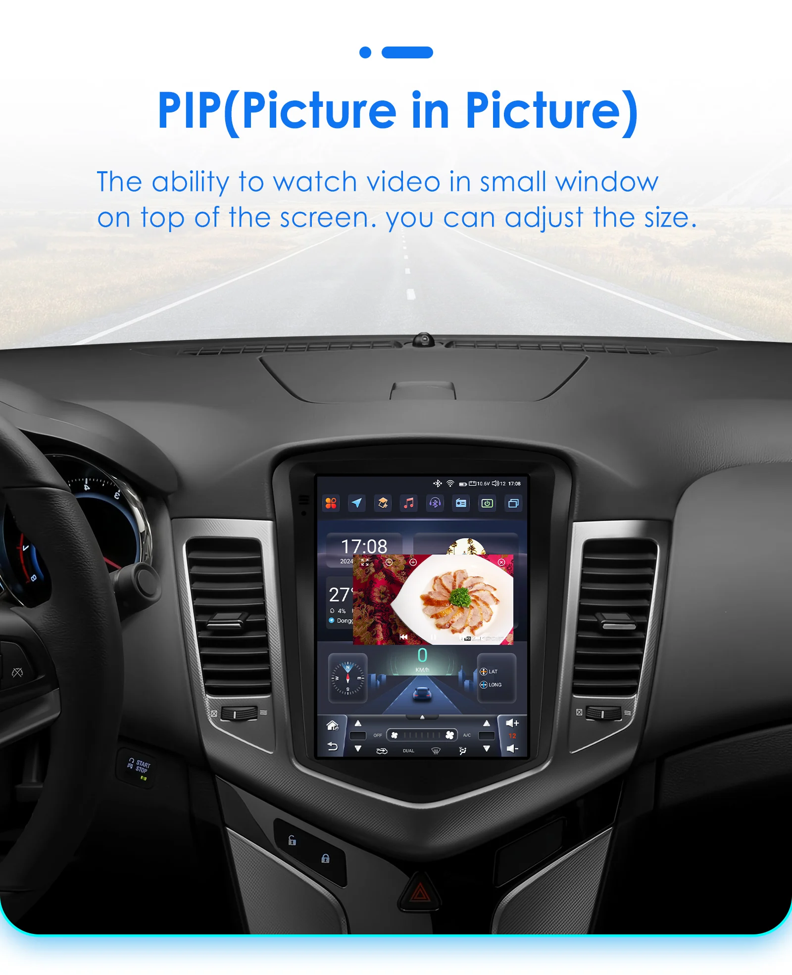 Hizpo 9,7 zoll Carplay Android 13 Auto Radio Für Chevrolet Cruze J300 2008-2012 für Tesla Stil Vertikale Bildschirm GPS 4G BT 7862 – Detail 32