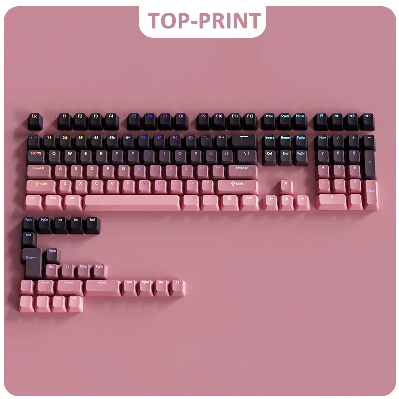 Vibrant Gradient PBT Keycaps