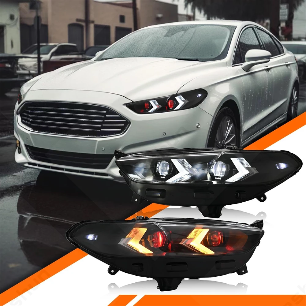 

LED Headlights For Ford Fusion Ford Mondeo MK5 2013 2014 2015 2016 Head Light Assembly Front Lamp Sequential Turning Signal DRL