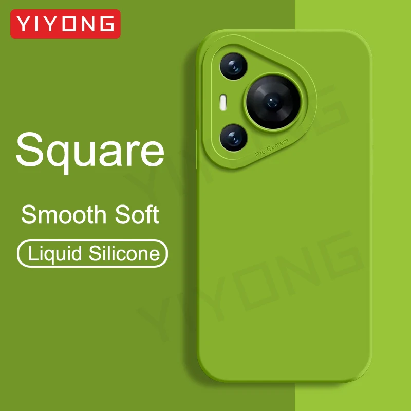 YIYONG Liquid Silicone Square Soft Phone Case - Pura70 Series