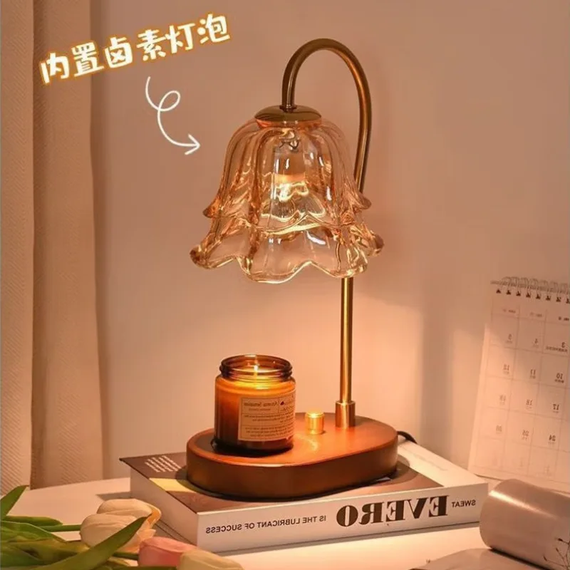 빈티지 프리미엄 은방울꽃 왁스 멜트 아로마 램프, 침실용 무드등, 생일 및 결혼 선물용 분위기 조명