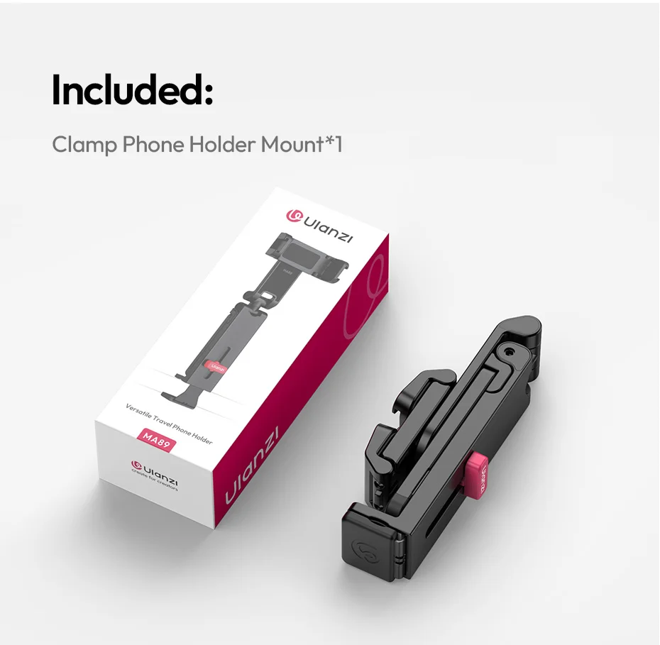  MA89 Phone Holder Mount for Smartphone Tripod Selfie Stick with 30MM Bottom Cl