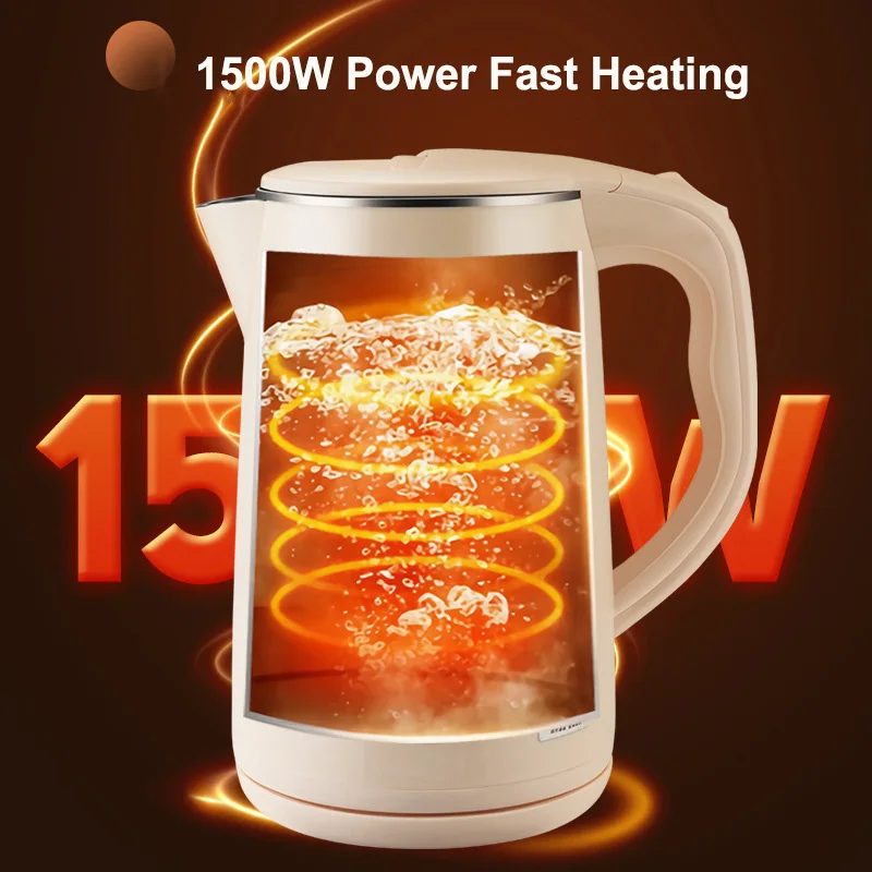 Intelligent LED Digital Display Electric Kettle Double Layer Anti-scalding Automatic Heat Preservation Power Off Electric Kettle 4