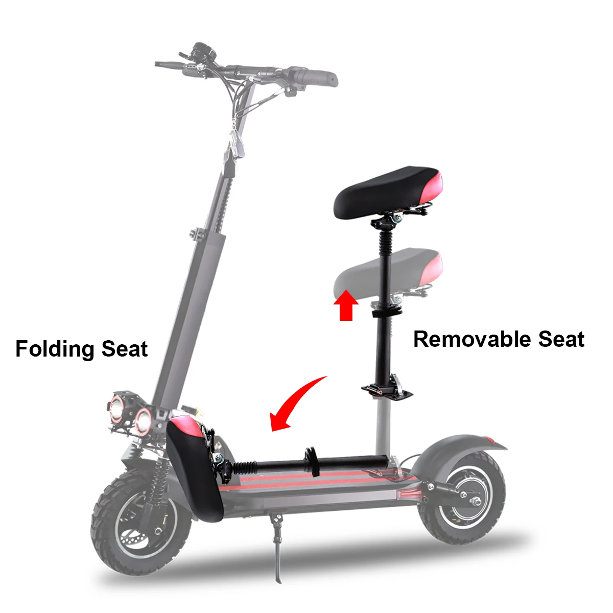 Patinete eléctrico plegable para adultos, Scooter de largo alcance, con  asiento de sillín, de movilidad rápida, 1000W, almacén de la UE - AliExpress