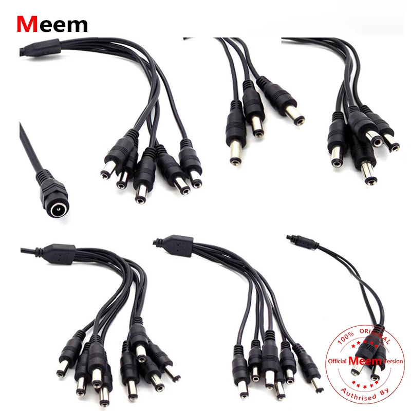 CCTVDCPowerSplitterAdapter2to8WaysCableFor12VPSUSecurity