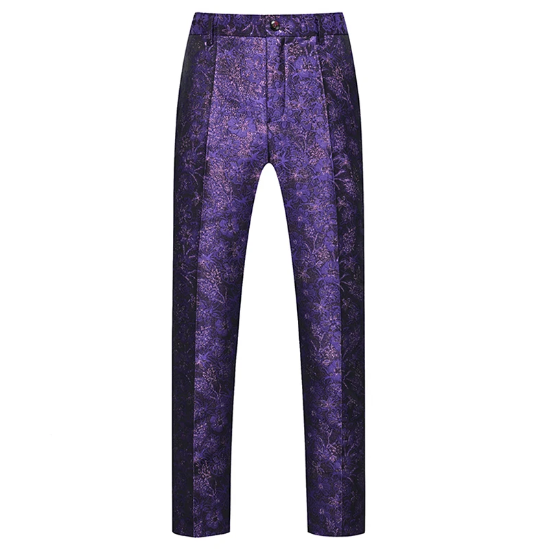 Men Pants Autumn Embroidery Suit Trousers Fashion Casual Blue Red White Green Big Size M-5XL 6XL